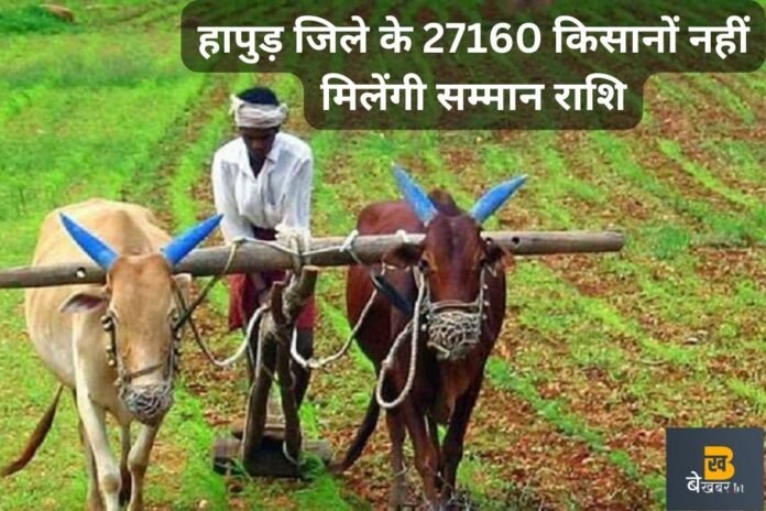 हापुड़ जिले के 27160 किसानों नहीं मिलेंगे सम्मान निधि